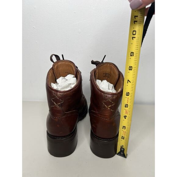 Frye Alta Hiker Boots Brown Leather Lace Up Women’s Size 8.5 - Picture 7 of 8